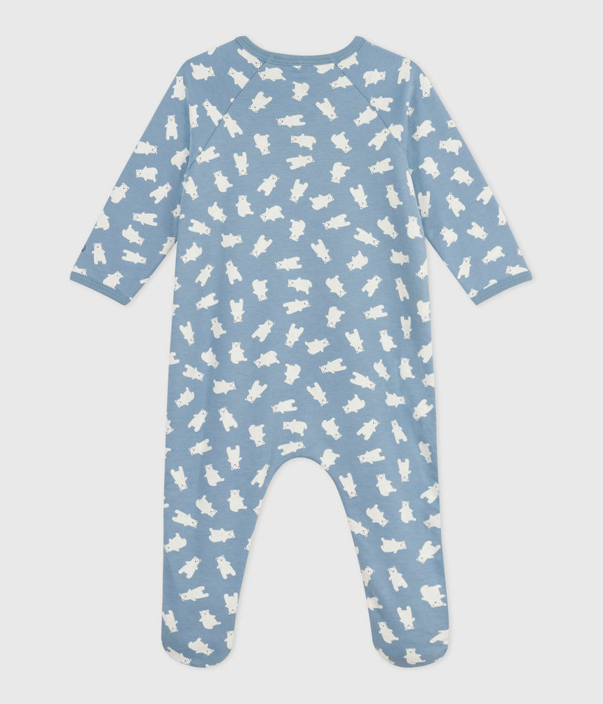 BABIES' PRINTED BRUSHED FLEECE PYJAMA SUIT