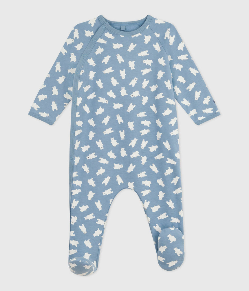 BABIES' PRINTED BRUSHED FLEECE PYJAMA SUIT
