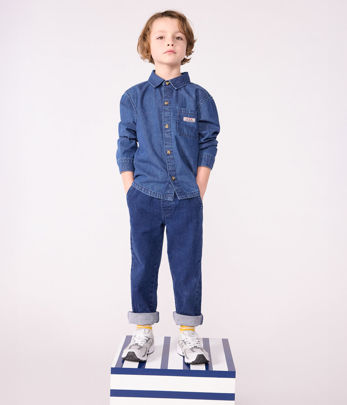 CHILDREN'S PLAIN DENIM SHIRT