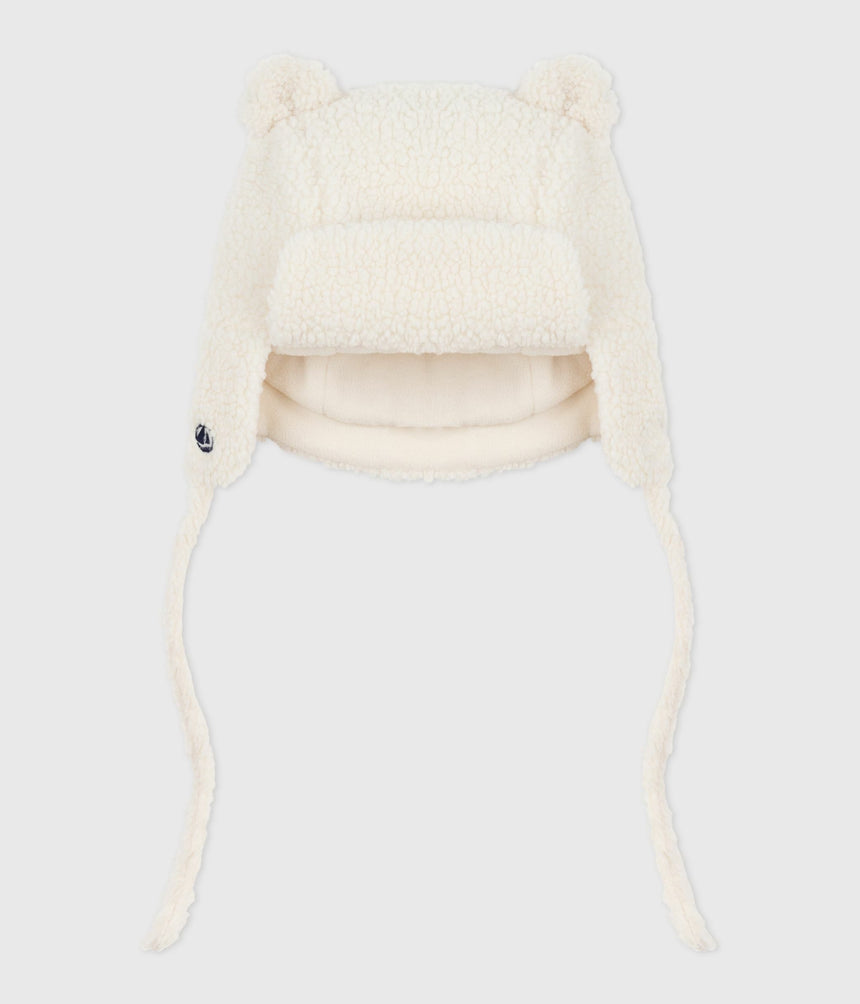 BABIES' CHAPKA IN FAUX FUR WITH A SHERPA LINING