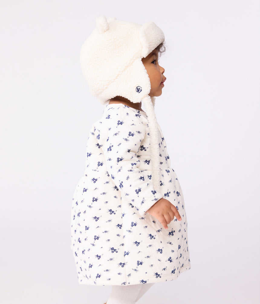BABIES' CHAPKA IN FAUX FUR WITH A SHERPA LINING