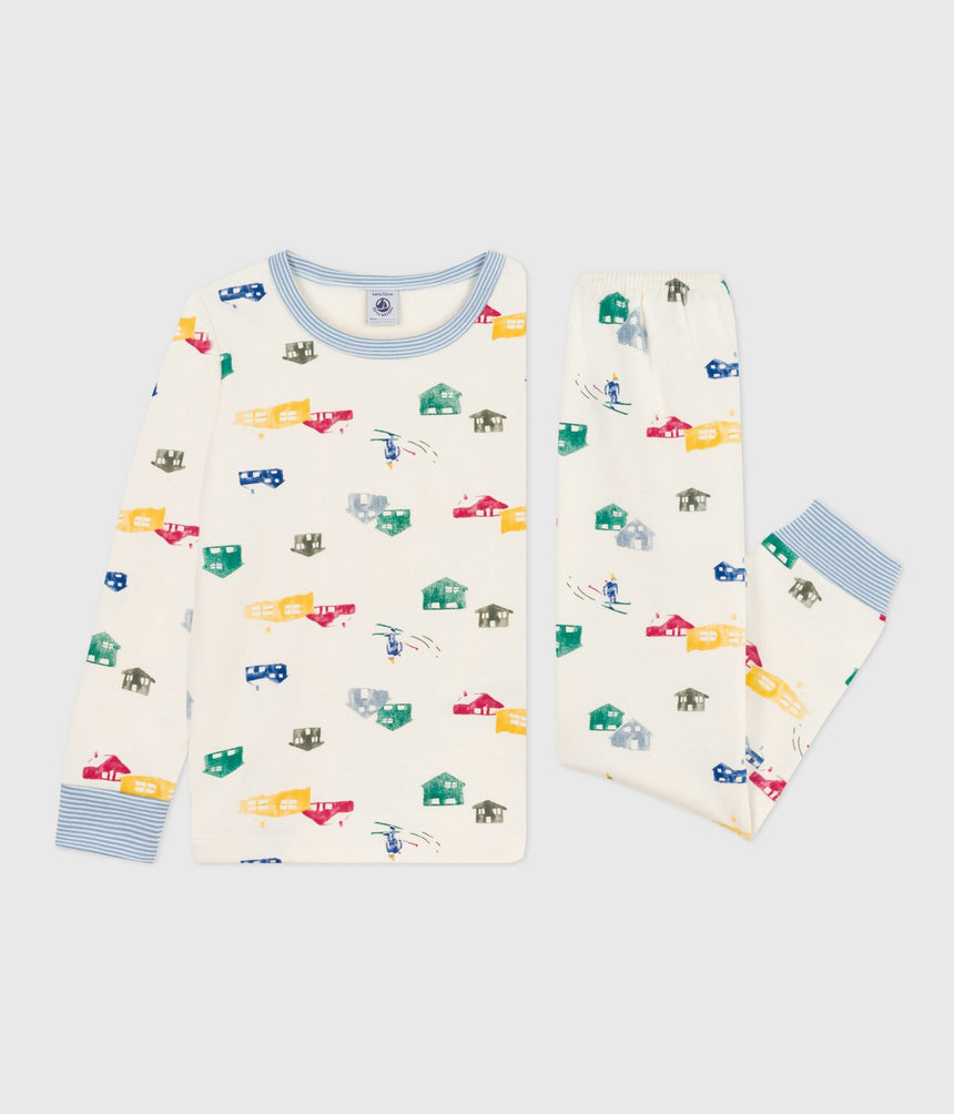 CHILDREN'S PYJAMAS IN CHALET-PRINT FLEECE