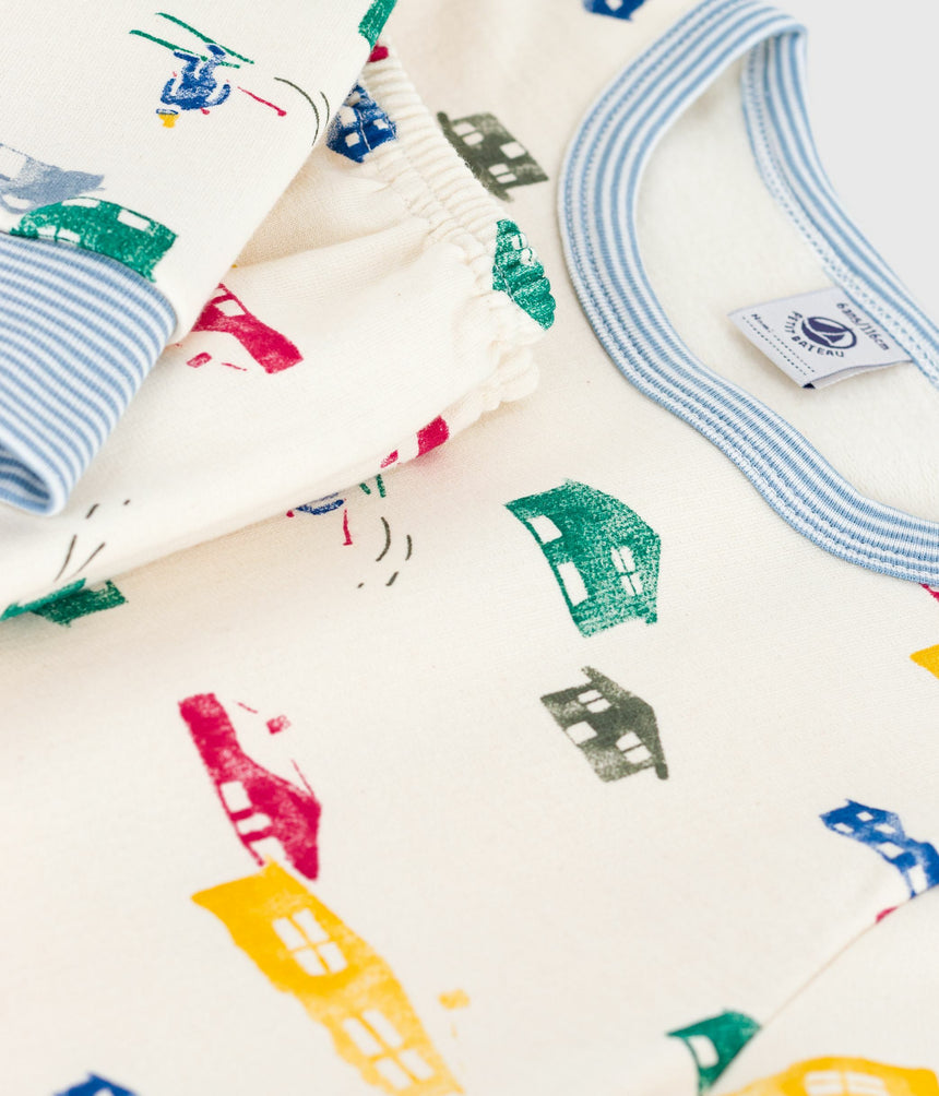 CHILDREN'S PYJAMAS IN CHALET-PRINT FLEECE