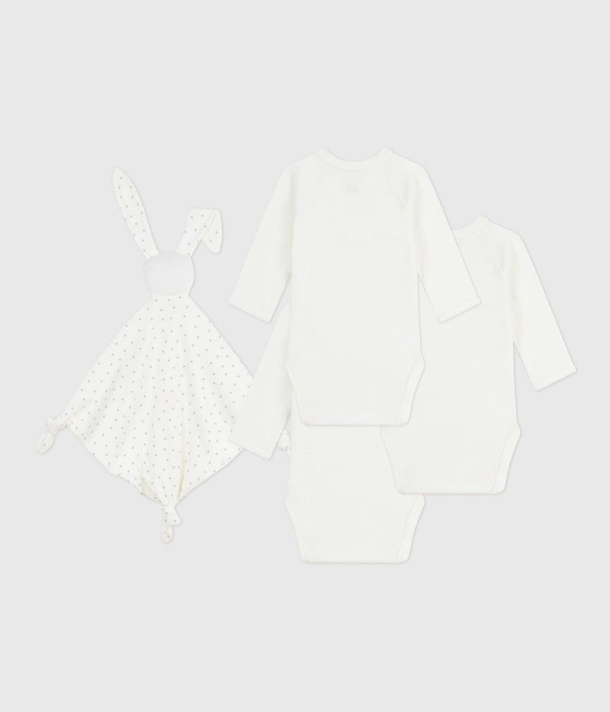 NEWBORN BABIES' EMBROIDERED COTTON GIFT SET