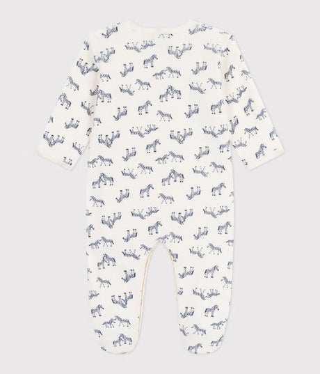BABIES' VELOUR PYJAMA SUIT WITH A ZEBRA PRINT