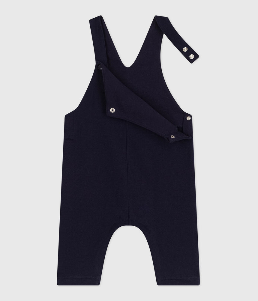 BABIES' LONG-LEG PLAIN COTTON DUNGAREES