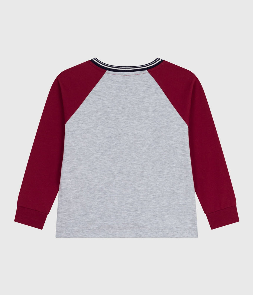 CHILDREN'S LONG-SLEEVED PLAIN COTTON T-SHIRT