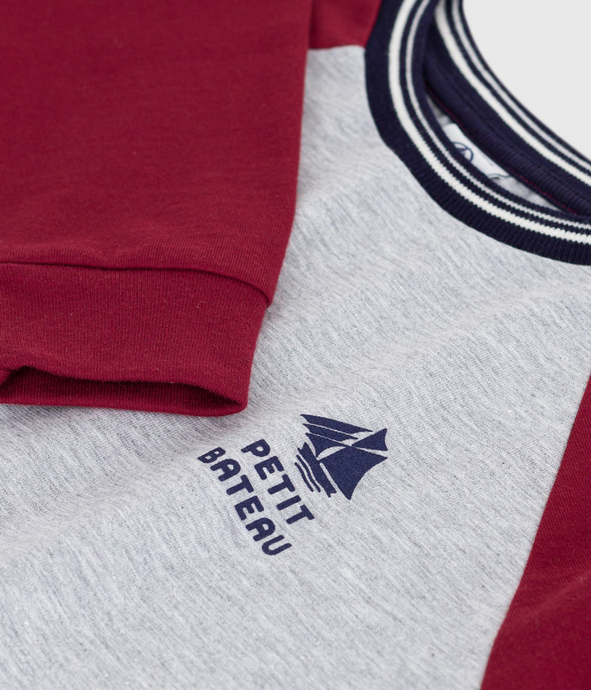 CHILDREN'S LONG-SLEEVED PLAIN COTTON T-SHIRT