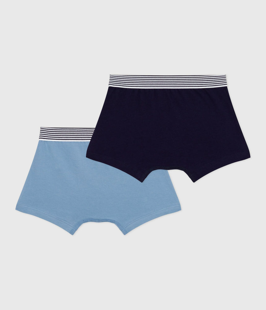 PACK OF PLAIN COTTON AND ELASTANE BOXERS FOR CHILDREN