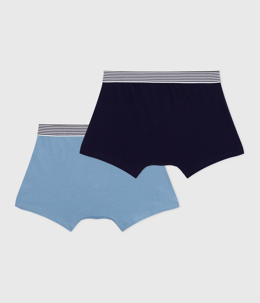 PACK OF PLAIN COTTON AND ELASTANE BOXERS FOR JUNIOR BOYS