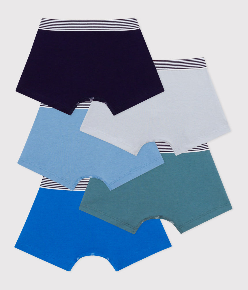 PACK OF CHILDREN'S PLAIN COTTON BOXERS