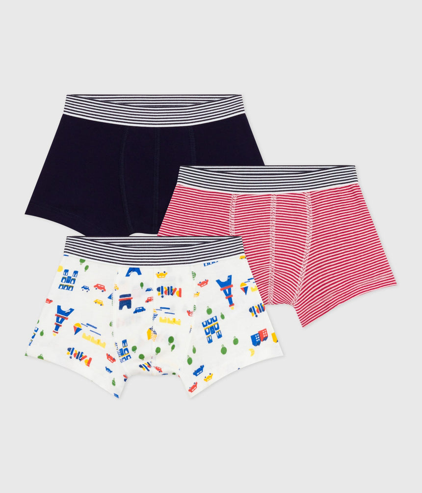 PACK OF CHILDREN'S PARIS-PRINT COTTON BOXERS