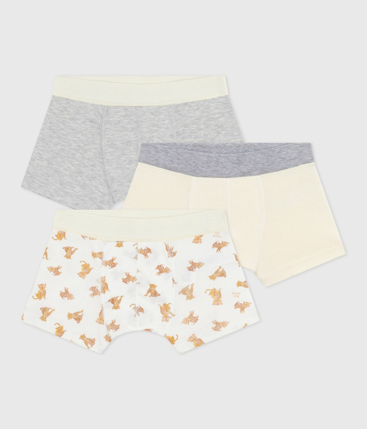 PACK OF CHILDRENS LEOPARD-PRINT COTTON BOXERS WITH A COVERRD WAISTBAND