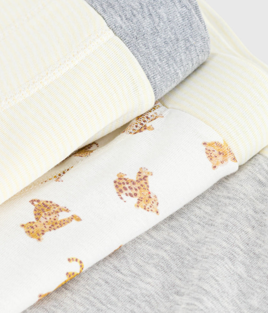 PACK OF CHILDRENS LEOPARD-PRINT COTTON BOXERS WITH A COVERRD WAISTBAND