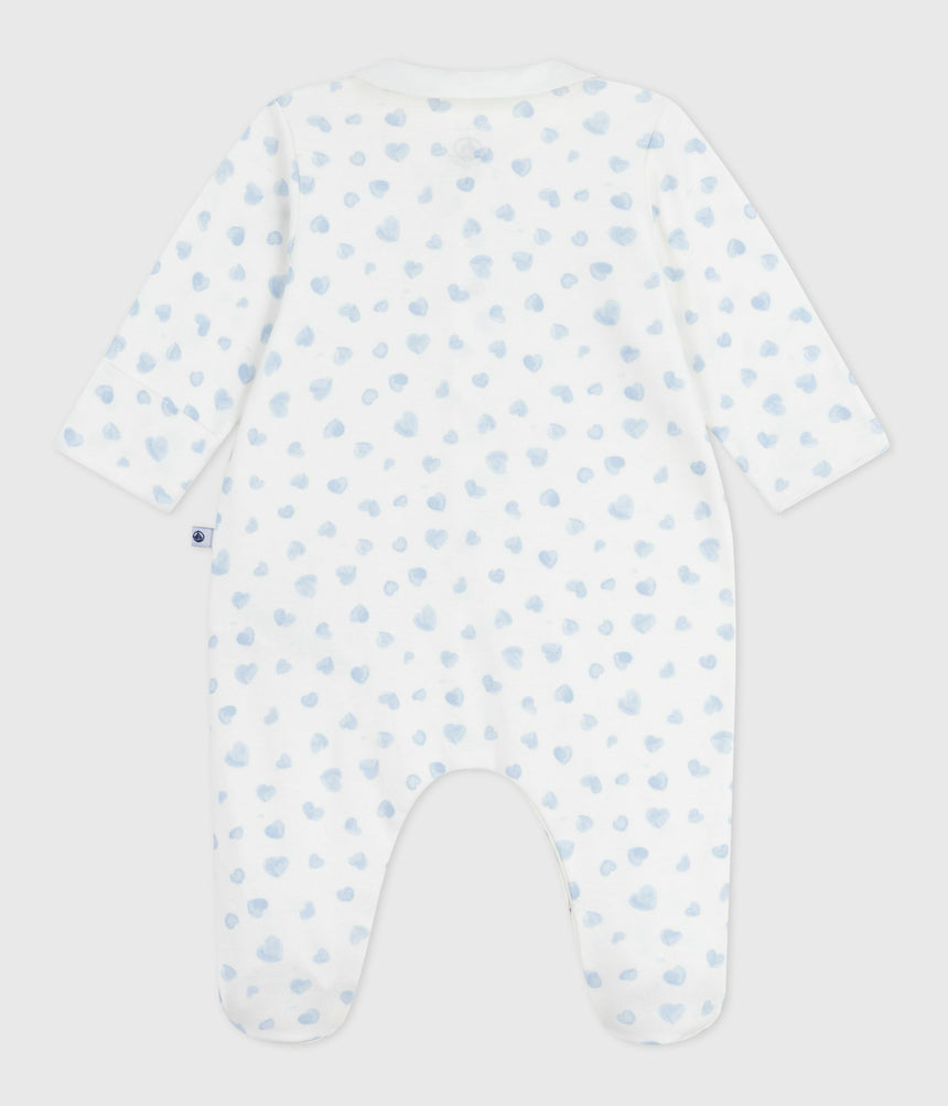BABIES HEART COTTON PYJAMA SUIT WITH A COLLAR