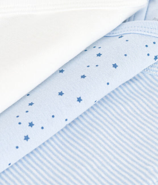 PACK OF BABIES LONG-SLEEVED PRINTED COTTON WRAP OVER BODIES