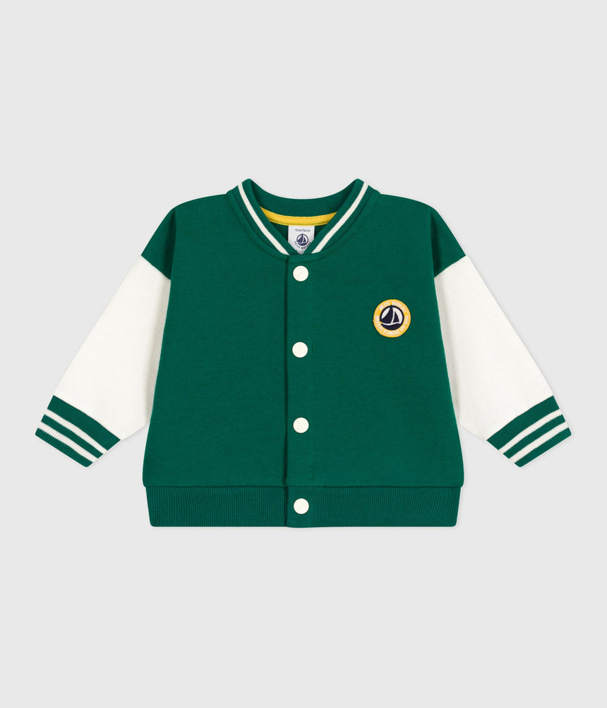 BABIES VARSITY-STYLE COTTON JACKET IN TWO COLOURS