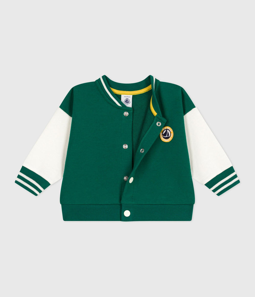 BABIES VARSITY-STYLE COTTON JACKET IN TWO COLOURS