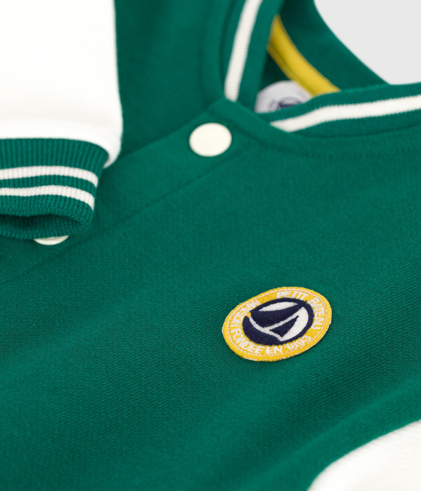 BABIES VARSITY-STYLE COTTON JACKET IN TWO COLOURS