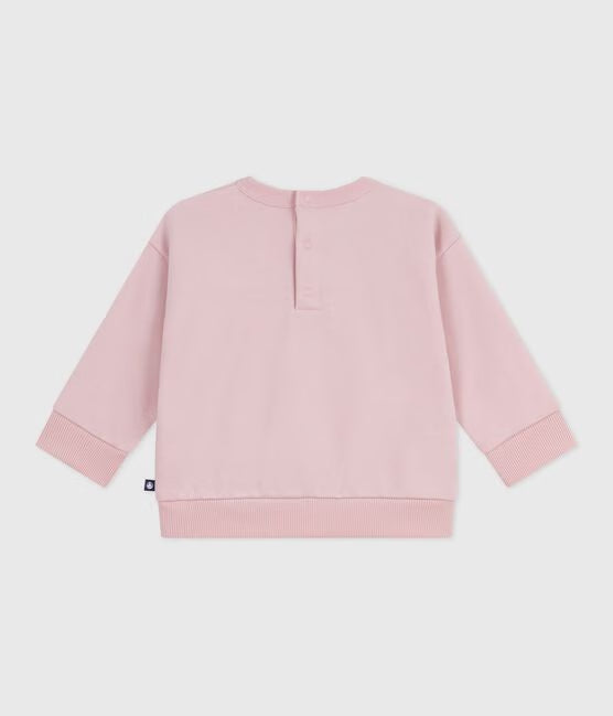 BABIES PETIT BATEAU EMBROIDERED COTTON SWEATSHIRT