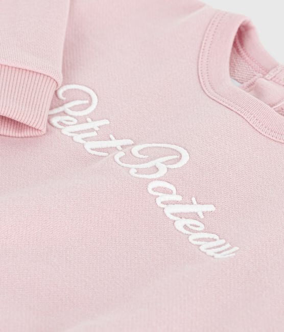 BABIES PETIT BATEAU EMBROIDERED COTTON SWEATSHIRT