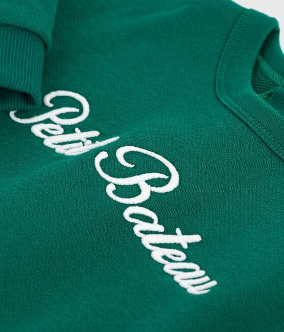 BABIES PETIT BATEAU EMBROIDERED COTTON SWEATSHIRT