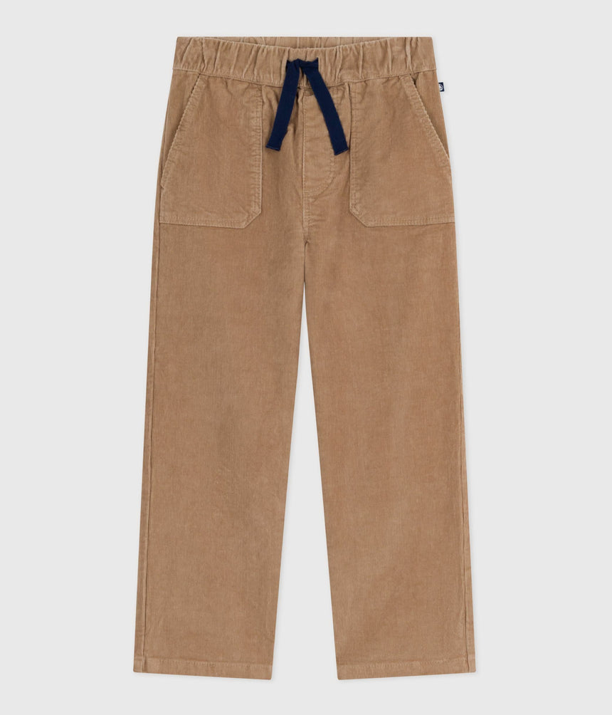 CHILDREN'S STRAIGHT PLAIN CORDUROY TROUSERS