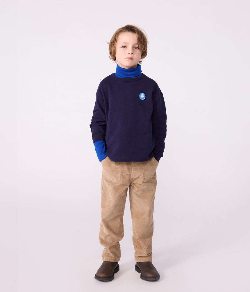 CHILDREN'S STRAIGHT PLAIN CORDUROY TROUSERS
