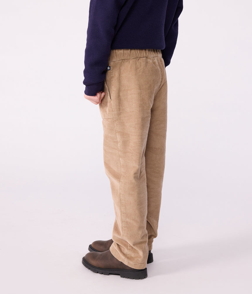 CHILDREN'S STRAIGHT PLAIN CORDUROY TROUSERS