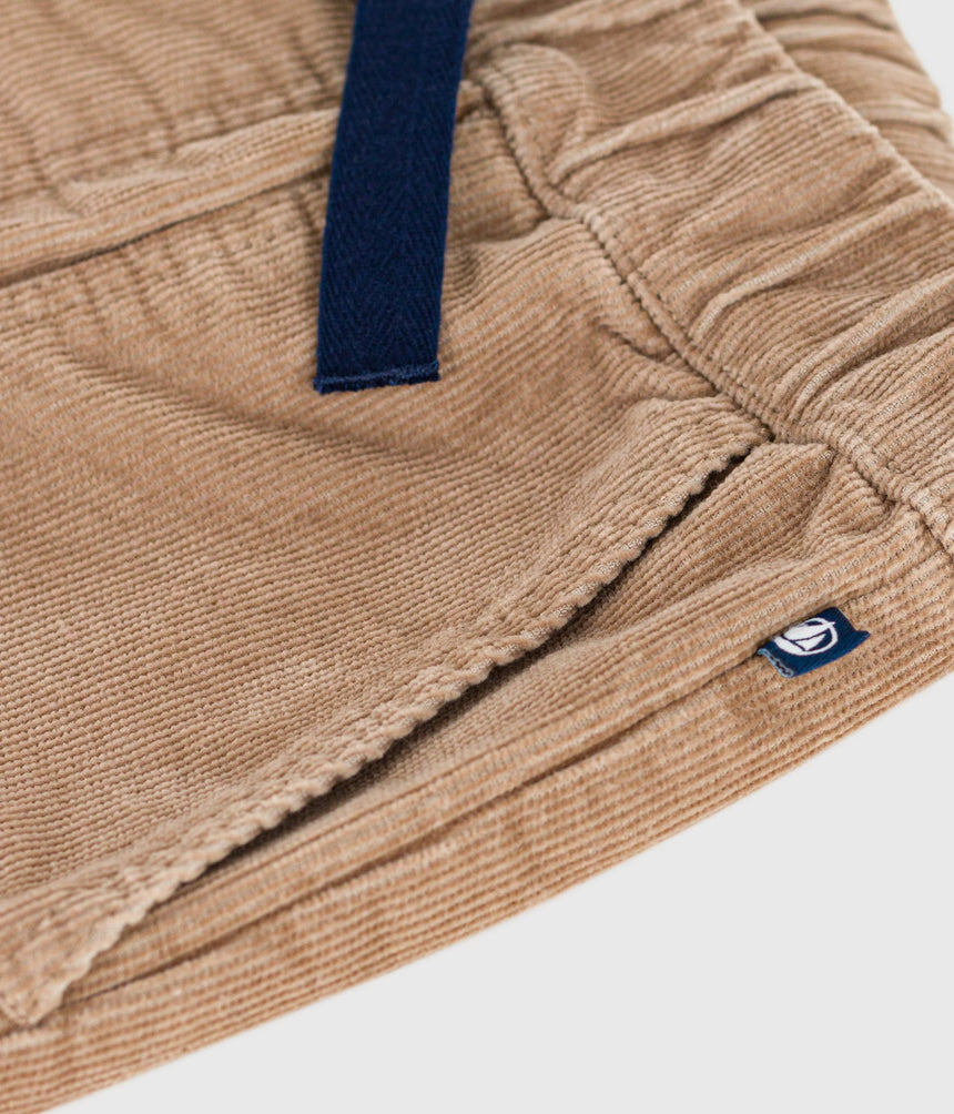CHILDREN'S STRAIGHT PLAIN CORDUROY TROUSERS