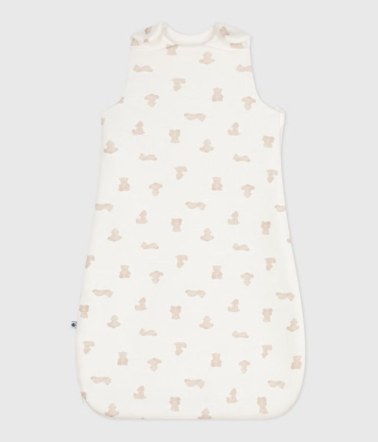 BABIES' 2 TOG BEAR-PRINT COTTON SLEEPING BAG