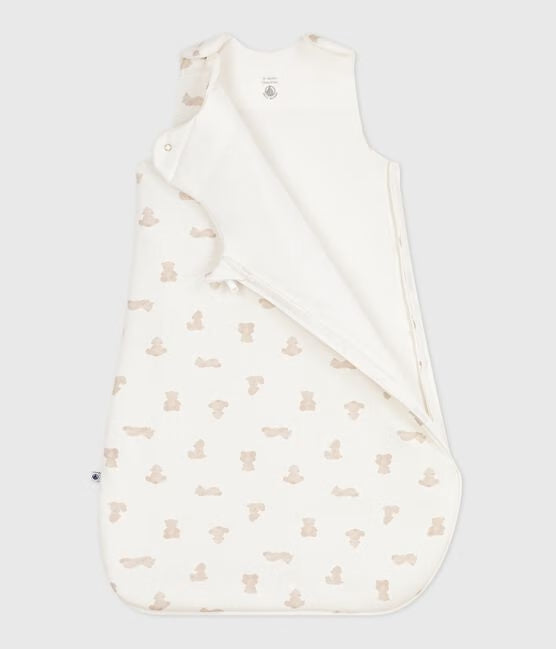 BABIES 2 TOG BEAR-PRINT COTTON SLEEPING BAG