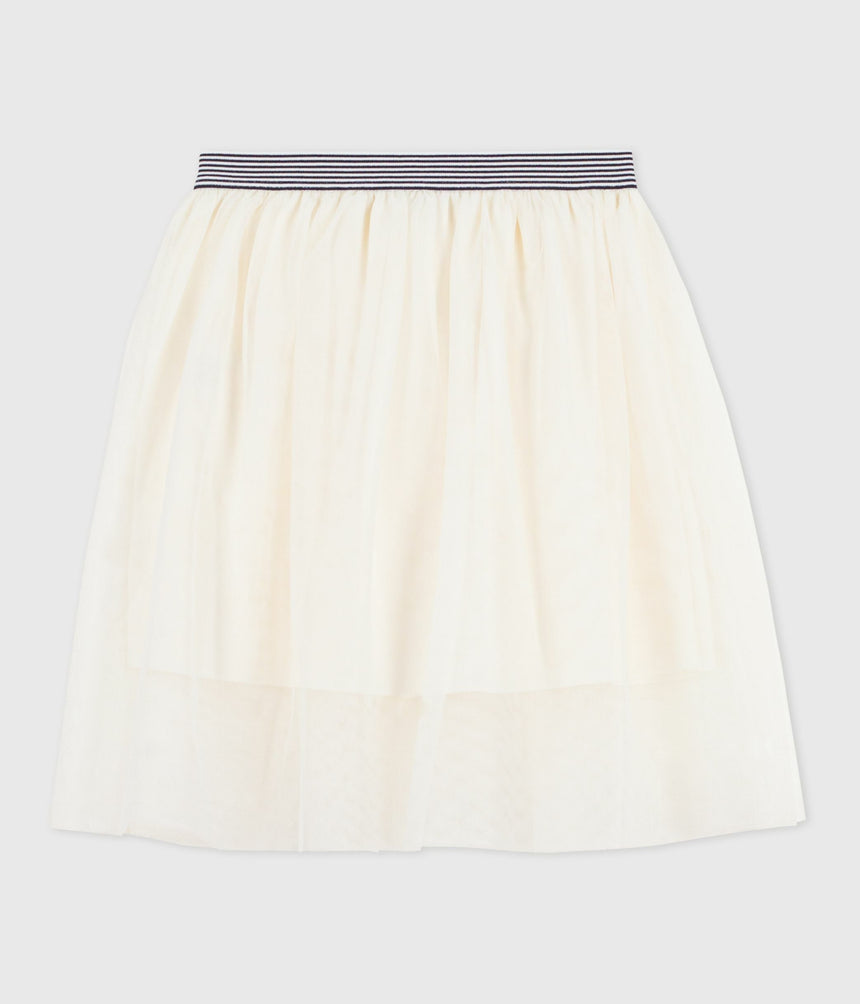 GIRLS' PLAIN SEQUINNED TULLE SKIRT