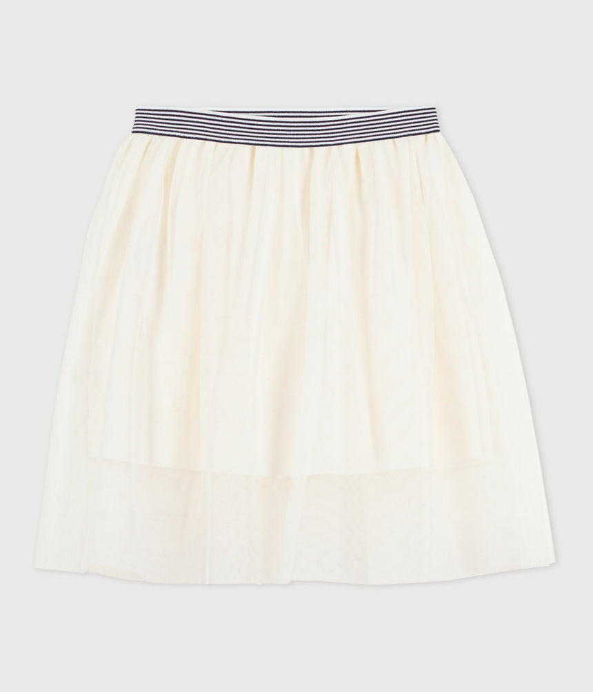 GIRLS' PLAIN SEQUINNED TULLE SKIRT