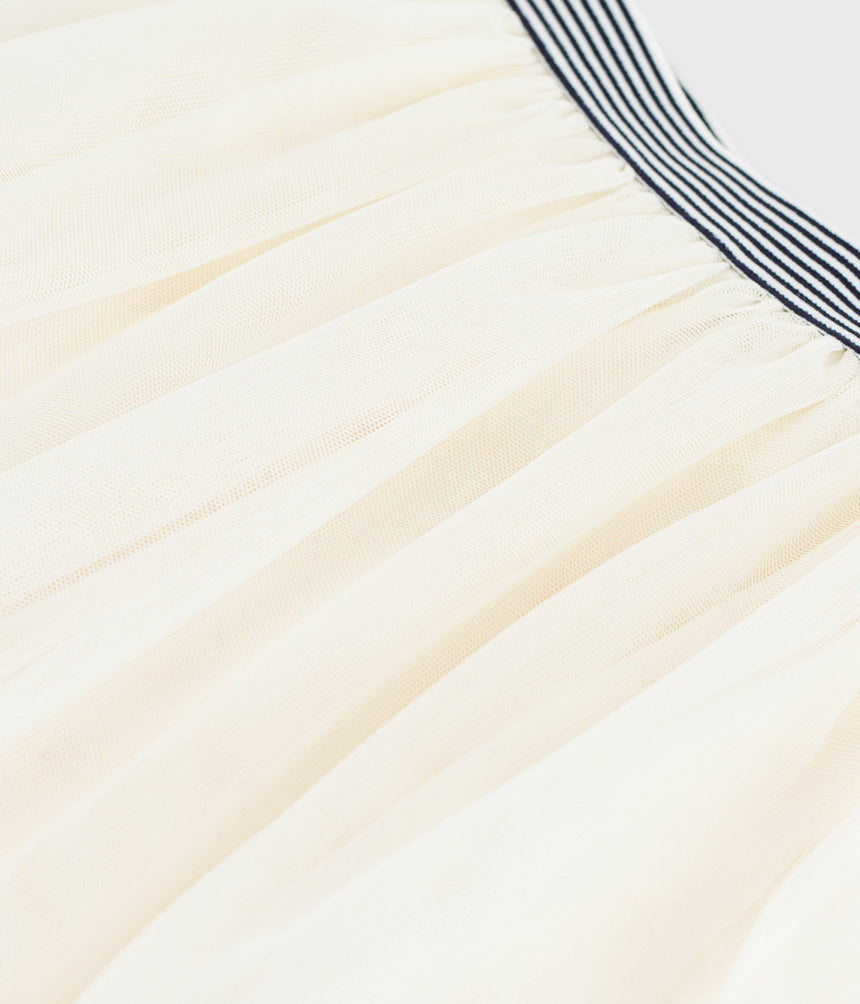 GIRLS' PLAIN SEQUINNED TULLE SKIRT