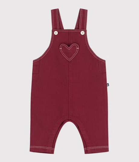 BABIES LONG-LEG COLOYRED DENIM DUNGARESS