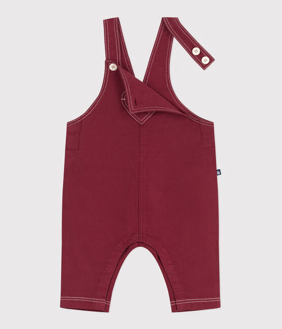 BABIES LONG-LEG COLOYRED DENIM DUNGARESS