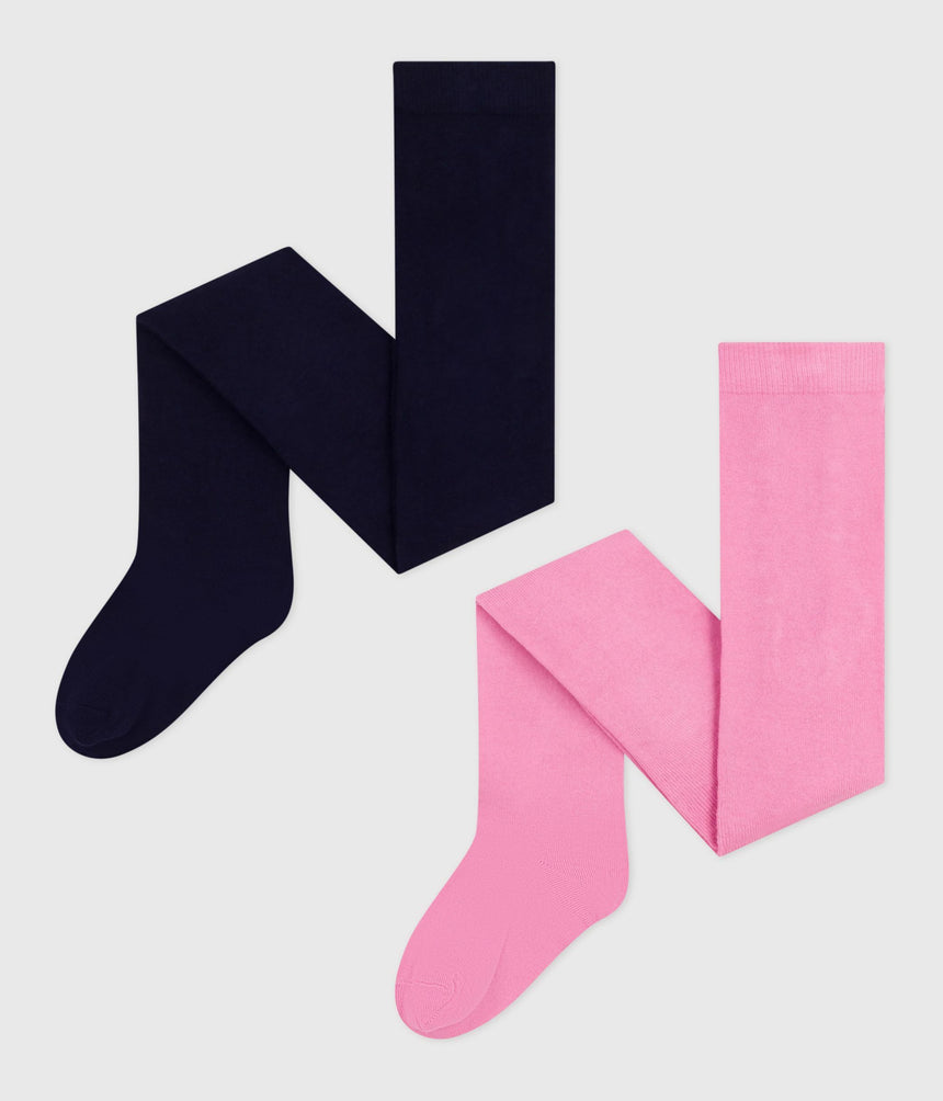 CHILDREN'S COTTON JERSEY TIGHTS -2-PACK