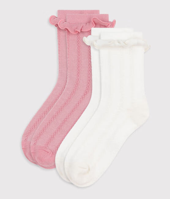 CHILDREN'S COTTON SOCKS-2-PACK