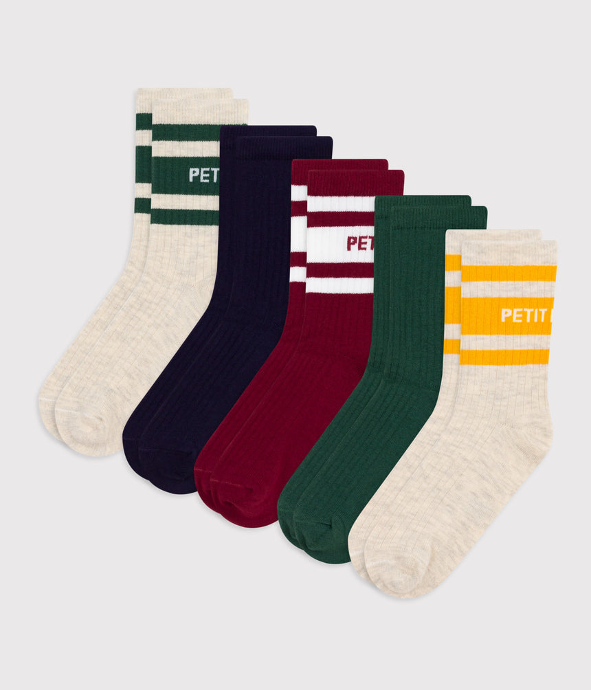 CHILDREN'S COTTON SOCKS - 5 -PACK