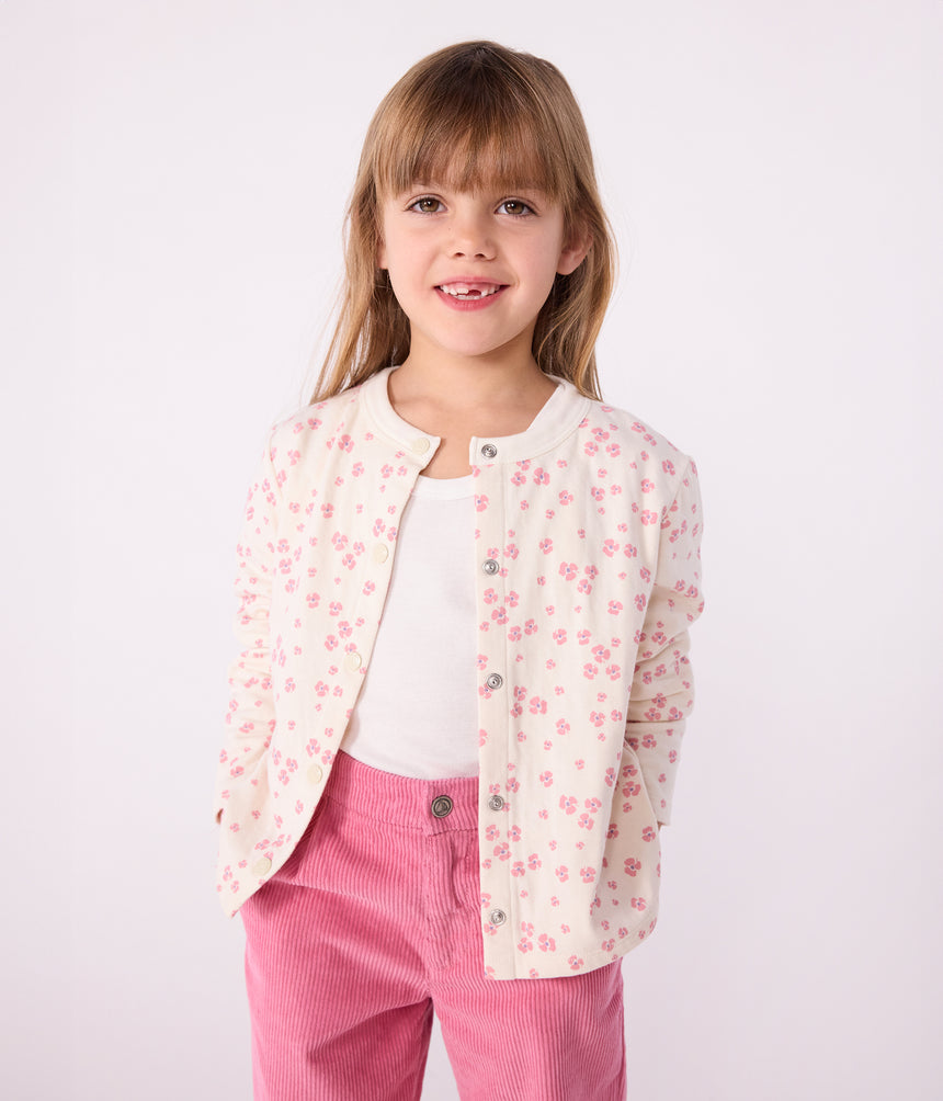 CHILDREN'S PRINTED COTTON CARDIGAN