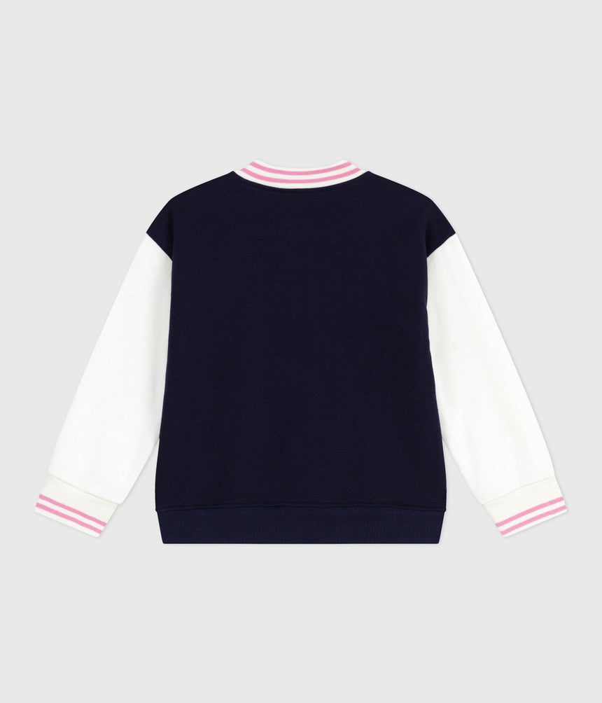 CHILDREN'S VARSITY-STYLE JACKET IN PLAIN COTTON