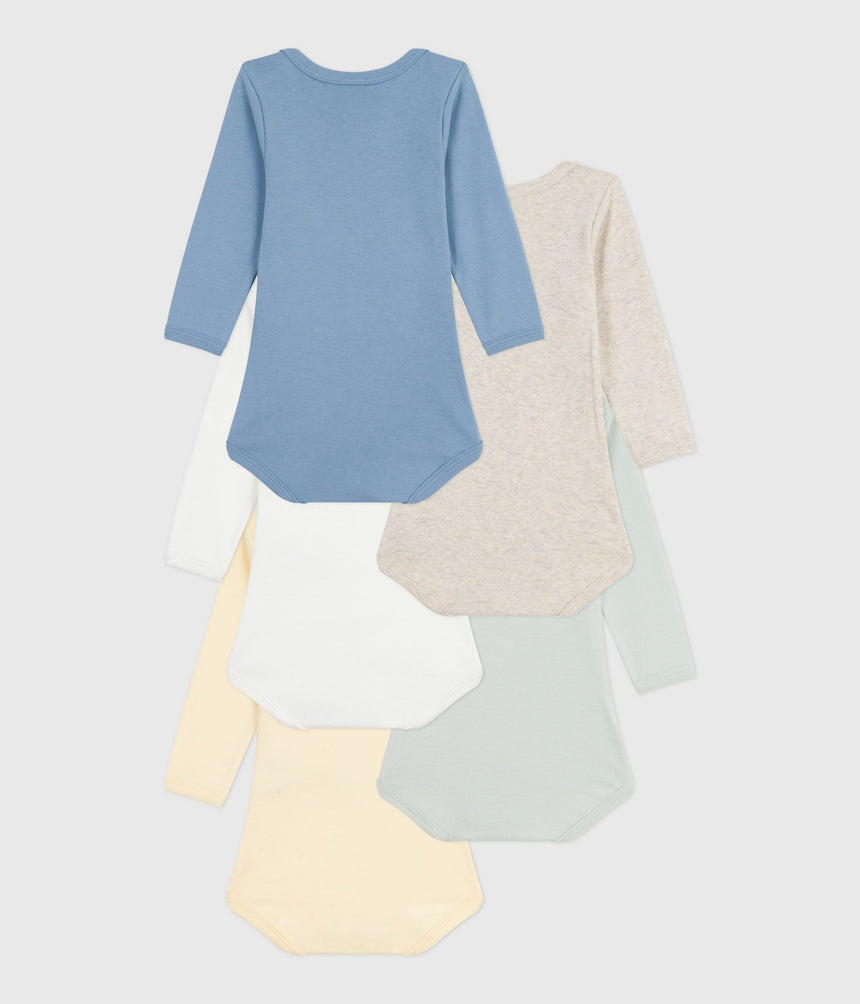 PACK OF LONG-SLEEVED DAYS OF WEEK COTTON BODIES FOR BABIES