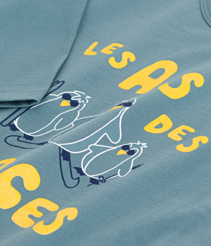 CHILDREN'S LONG-SLEEVED PRINTED COTTON T-SHIRT