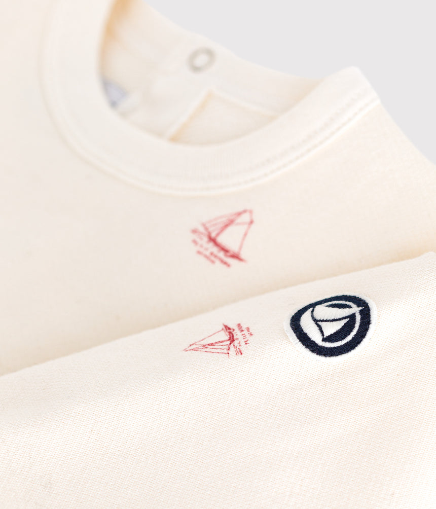 BABIES VINTAGE BOAT PRINTED COTTON SWEATSHIRT