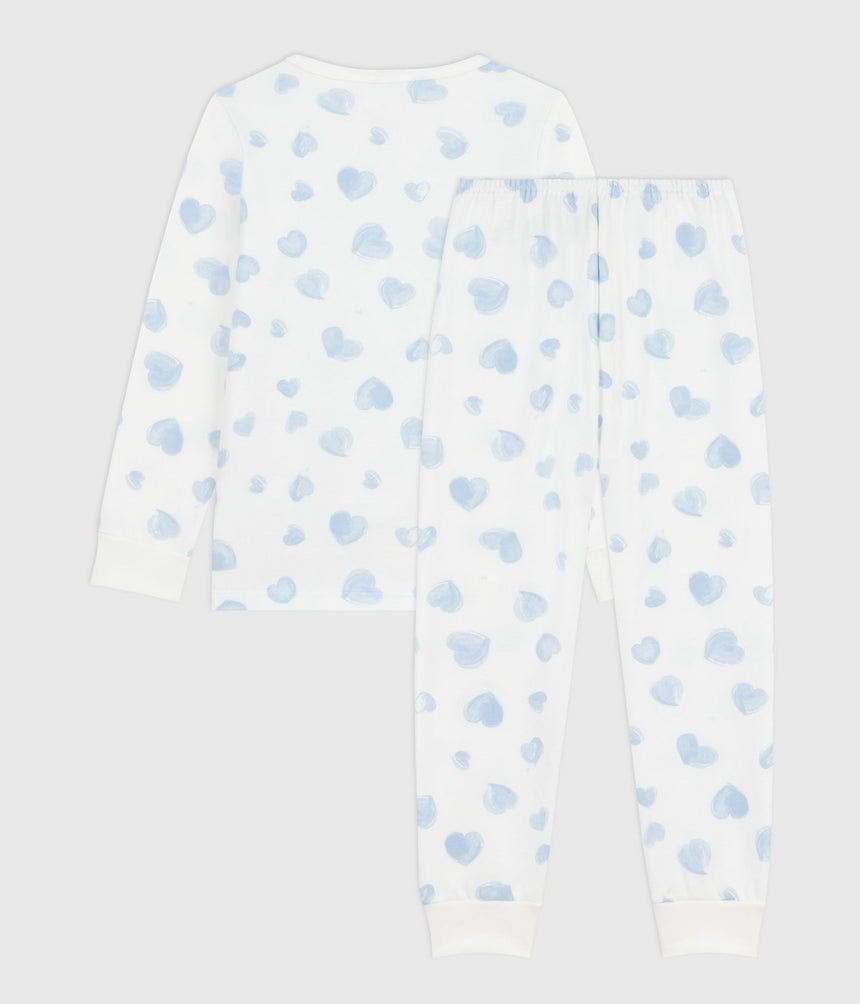 CHILDRENS' PYJAMAS IN HEART PRINTED FLEECE