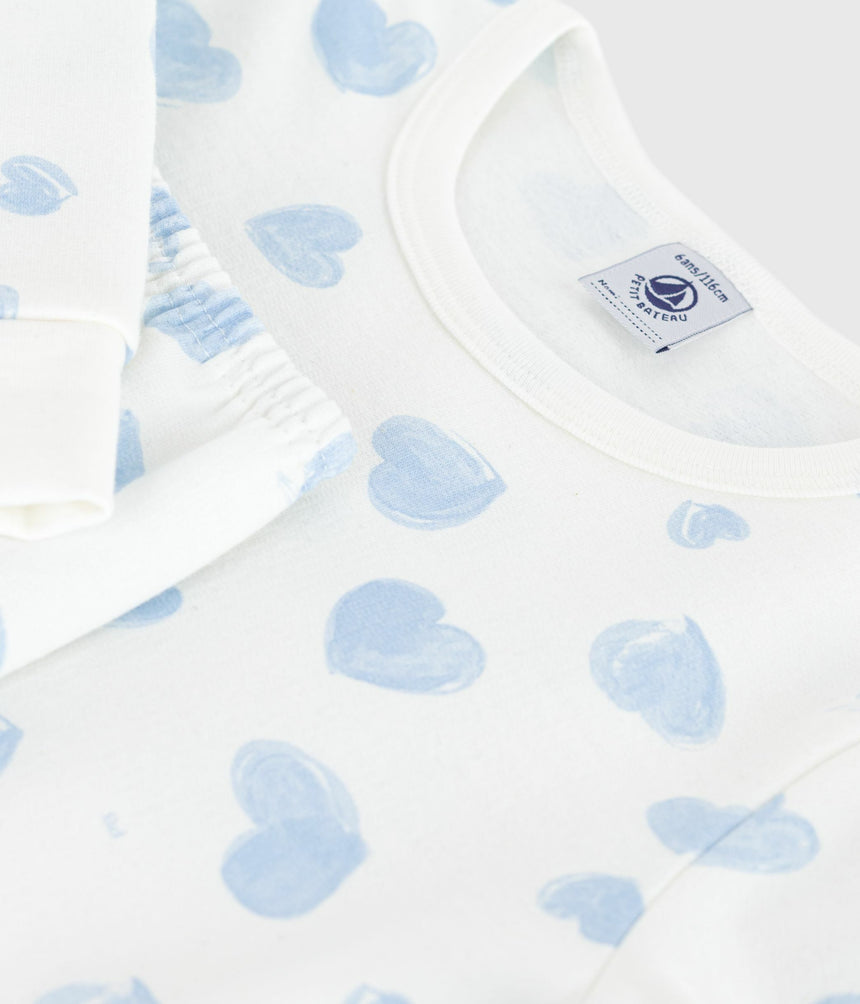 CHILDRENS' PYJAMAS IN HEART PRINTED FLEECE