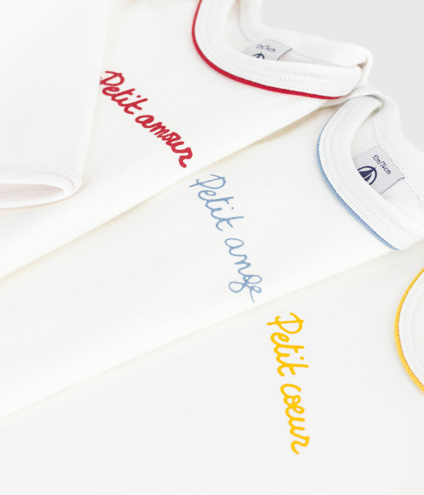 PACK OF BABIES LONG-SLEEVED COTTON BODIES WITH MESSAGES