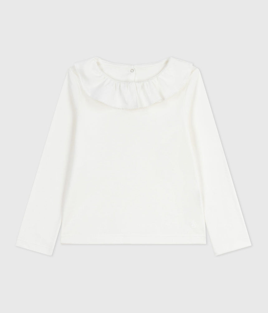 CHILDREN'S LONG-SLEEVED PLAIN COTTON T-SHIRT
