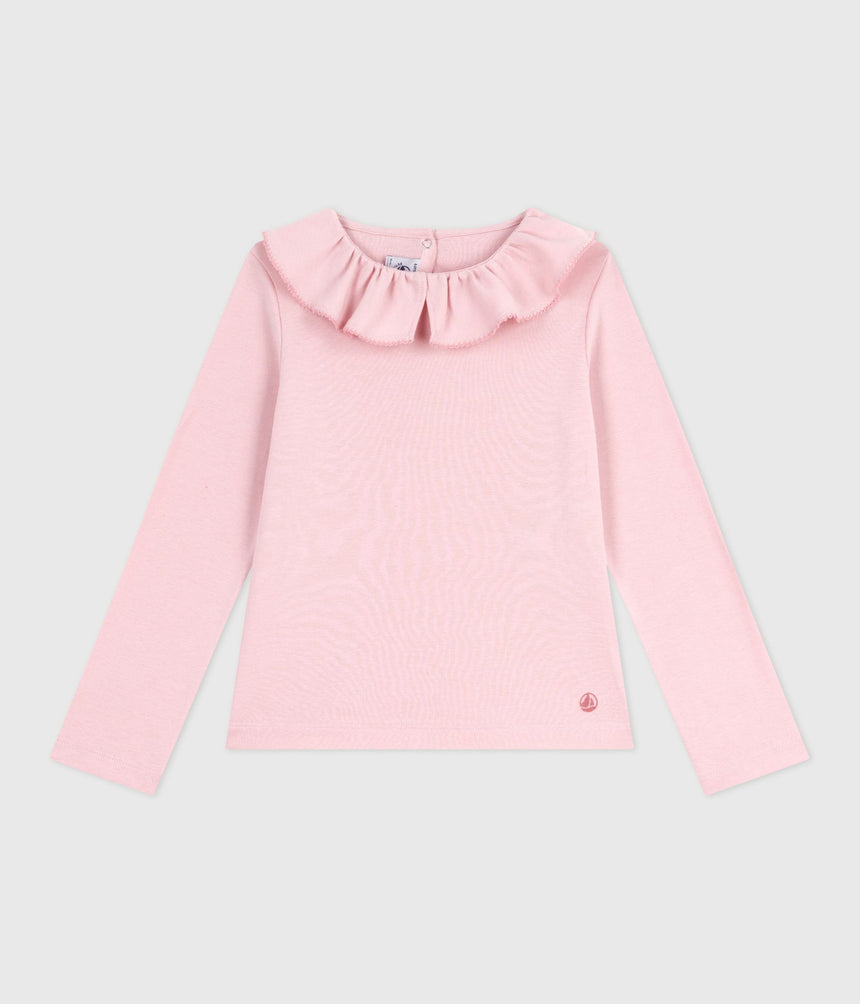 CHILDREN'S LONG-SLEEVED PLAIN COTTON T-SHIRT